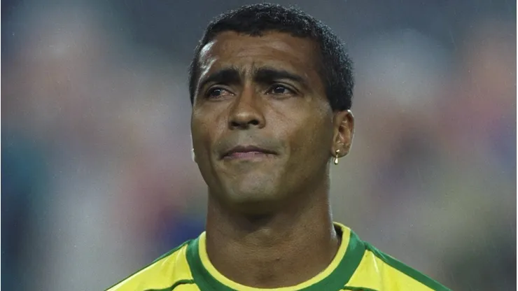 Romário em campo pela Seleção Brasileira. Foto: Phil Cole /Allsport