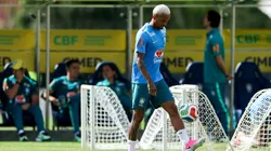 TERESOPOLIS, BRAZIL - MAY 28: Wesley of Brazil in action during a training session of the Brazilian national football team at the squad's Granja Comary training complex on May 28, 2026 in Teresopolis, Brazil. (Photo by Buda Mendes/Getty Images)