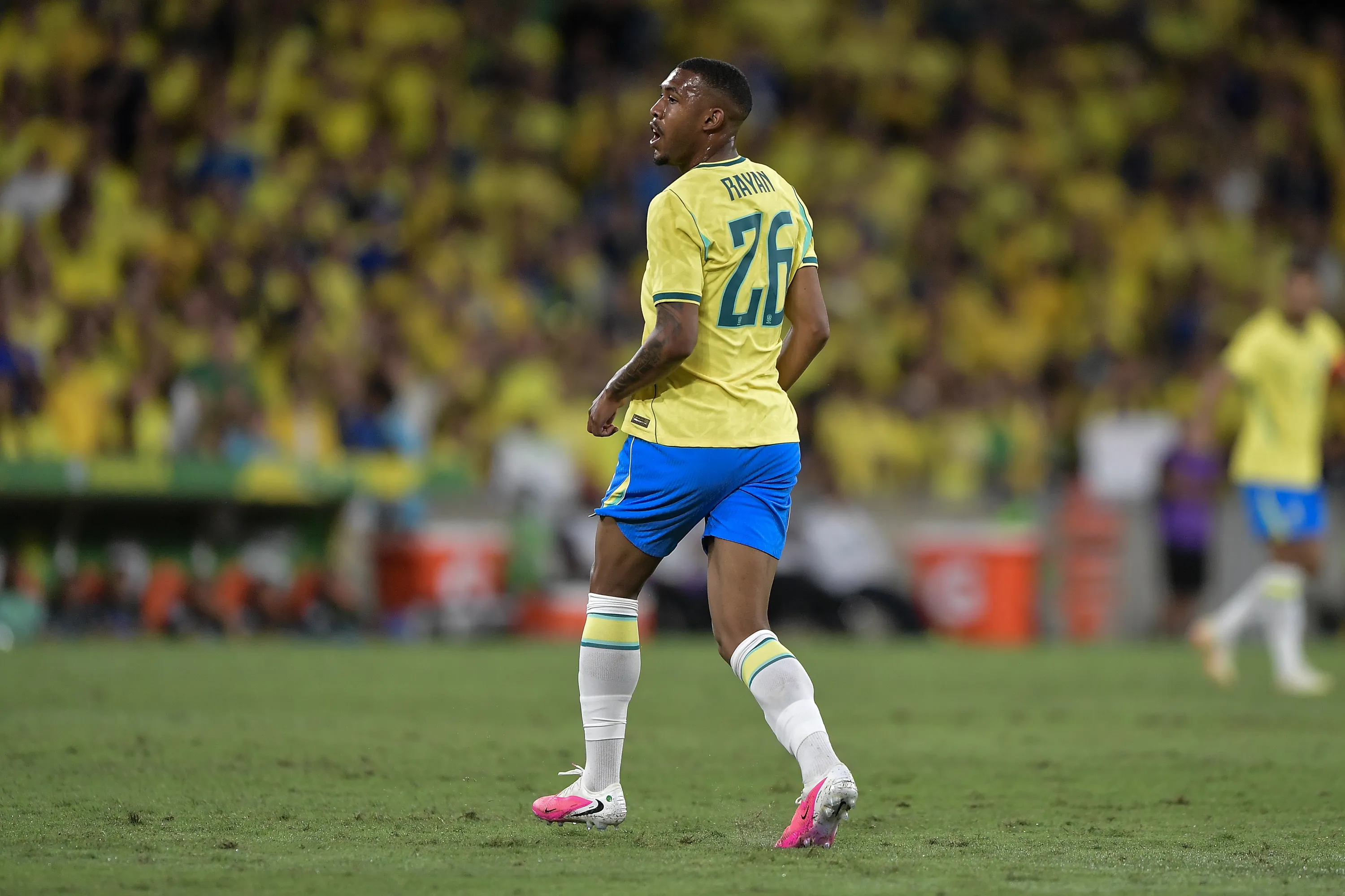 RJ – RIO DE JANEIRO – 31/05/2026 – AMISTOSO, SELECAO BRASILEIRA X PANAMA – Rayan jogador do Selecao Brasileira durante partida contra o Panama no estadio Maracana pelo campeonato Amistoso. Foto: Thiago Ribeiro/AGIF