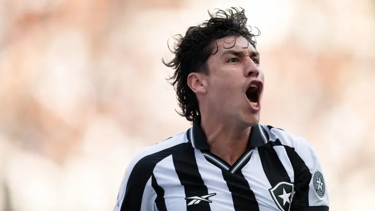 Ferraresi jogador do Botafogo comemora seu gol durante partida contra o Remo. Foto: Jorge Rodrigues/AGIF