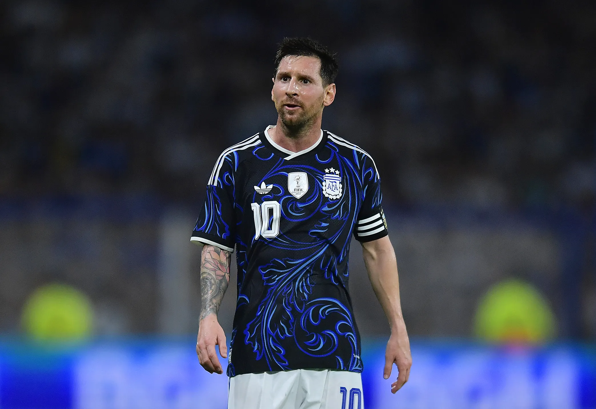 Lionel Messi, capitão da Argentina. Foto: Marcelo Endelli/Getty Images