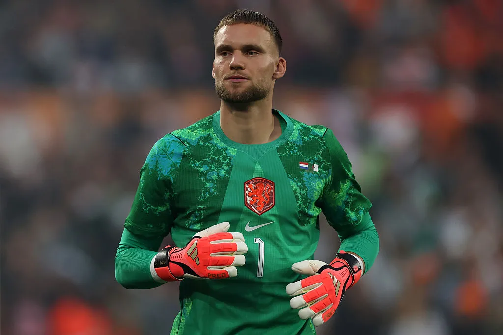 Bart Verbruggen, goleiro da Holanda. Foto: Dean Mouhtaropoulos/Getty Images