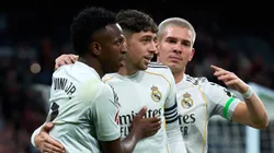 Vinicius Junior, Federico Valverde e Franco Mastantuono. Foto: (Photo by Angel Martinez/Getty Images)