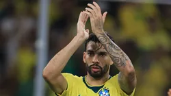 Lucas Paquetá em campo durante amistoso contra o Panamá.