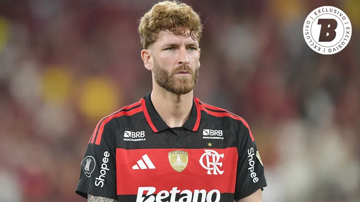 Leo Pereira jogador do Flamengo durante partida contra o Estudiantes no estádio Maracanã pelo campeonato Copa Libertadores 2026.