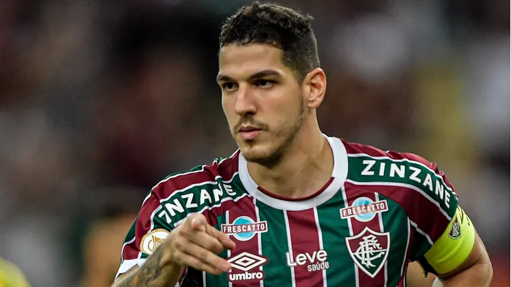 RJ - RIO DE JANEIRO - 13/05/2023 - BRASILEIRO A 2023, FLUMINENSE X CUIABA - Nino jogador do Fluminense comemora seu gol durante partida contra o Cuiaba no estadio Maracana pelo campeonato BRASILEIRO A 2023. Foto: Thiago Ribeiro/AGIF