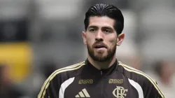 Rossi jogador do Flamengo durante aquecimento antes da partida contra o Atletico-MG no estadio Arena MRV pelo campeonato Brasileiro A 2026.