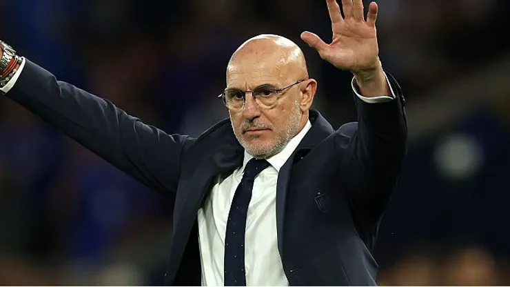 Luis de la Fuente, técnico da Espanha. Foto: Alexander Hassenstein/Getty Images