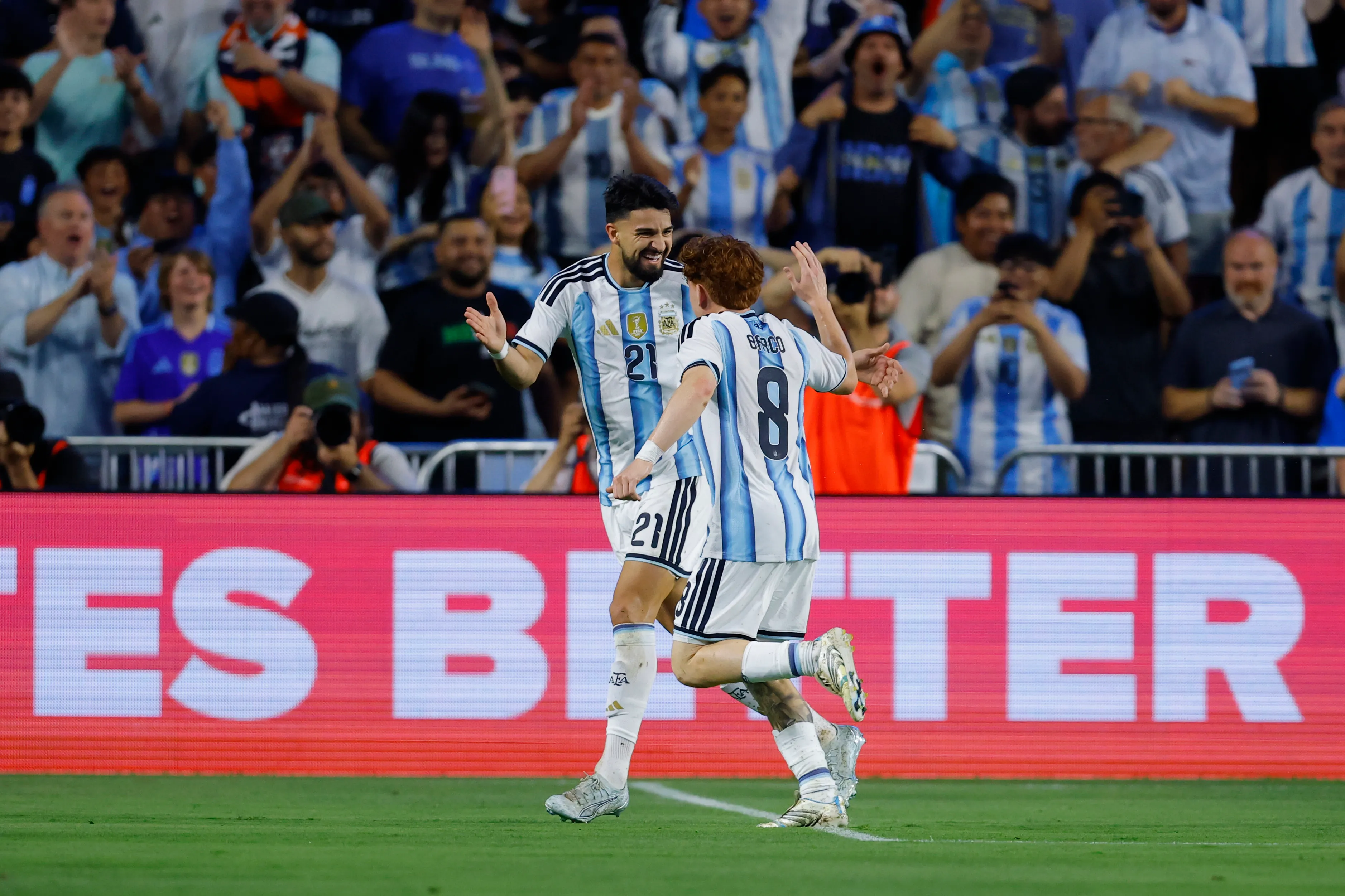 Flaco López teve boa atuação em amistoso da Argentina. Foto: Todd Kirkland/Getty Images.