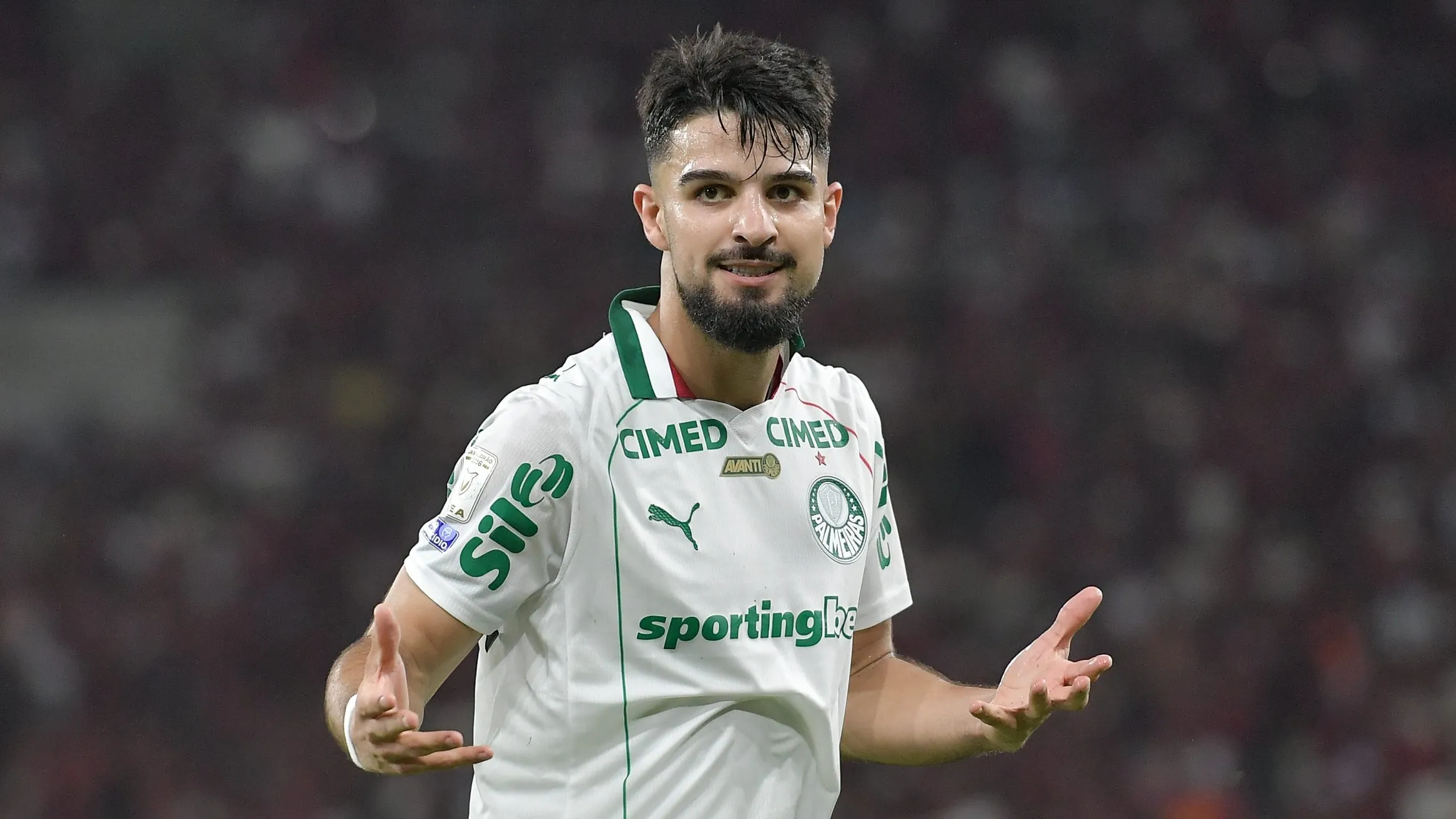 Flaco López comemora seu gol durante partida contra o Flamengo. Foto: Thiago Ribeiro/AGIF