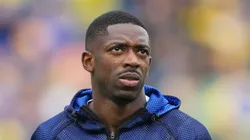 Dembélé durante partida entre Brasil x França