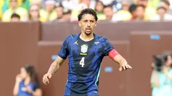 Marquinhos durante amistoso contra o Egito