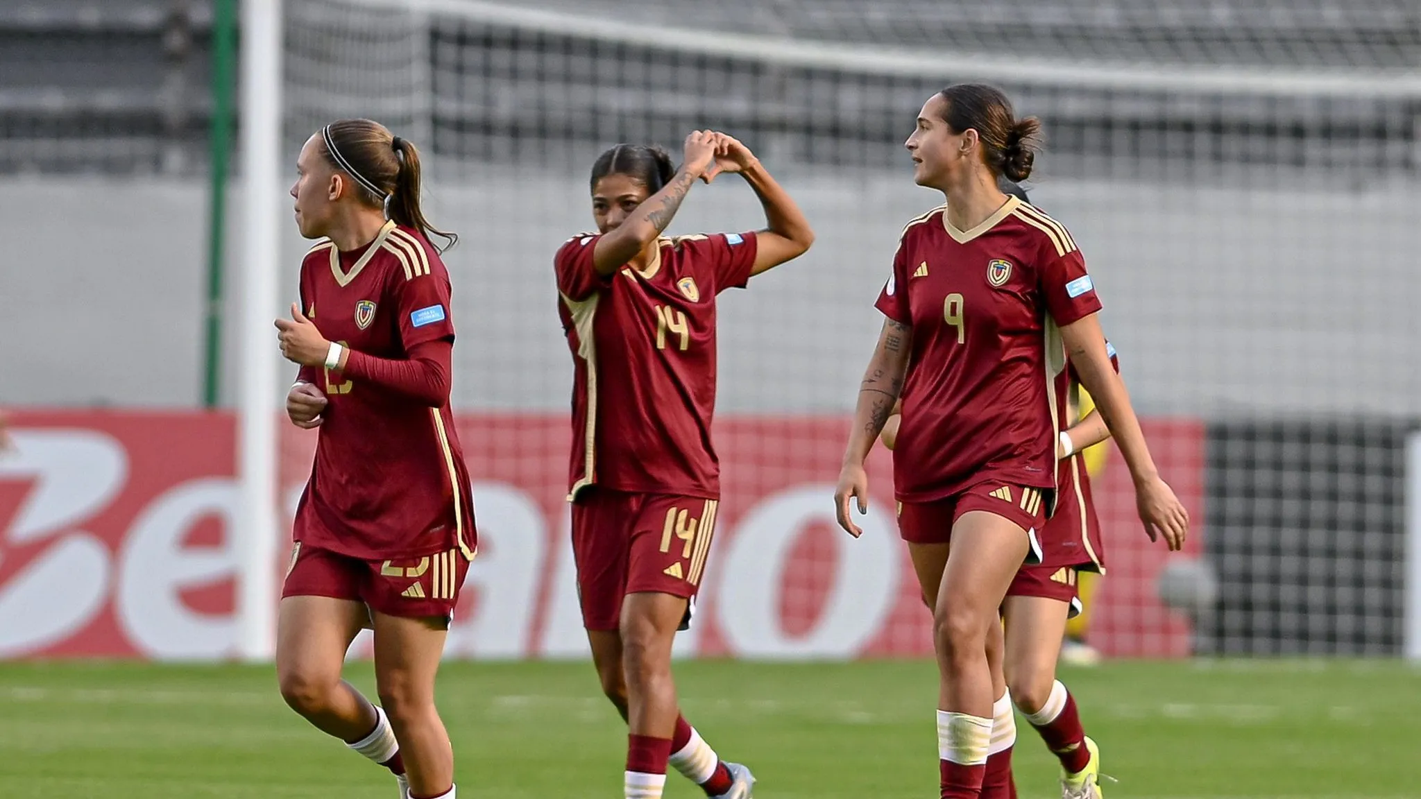 Seleção da Venezuela em campo pela Copa América Feminina
