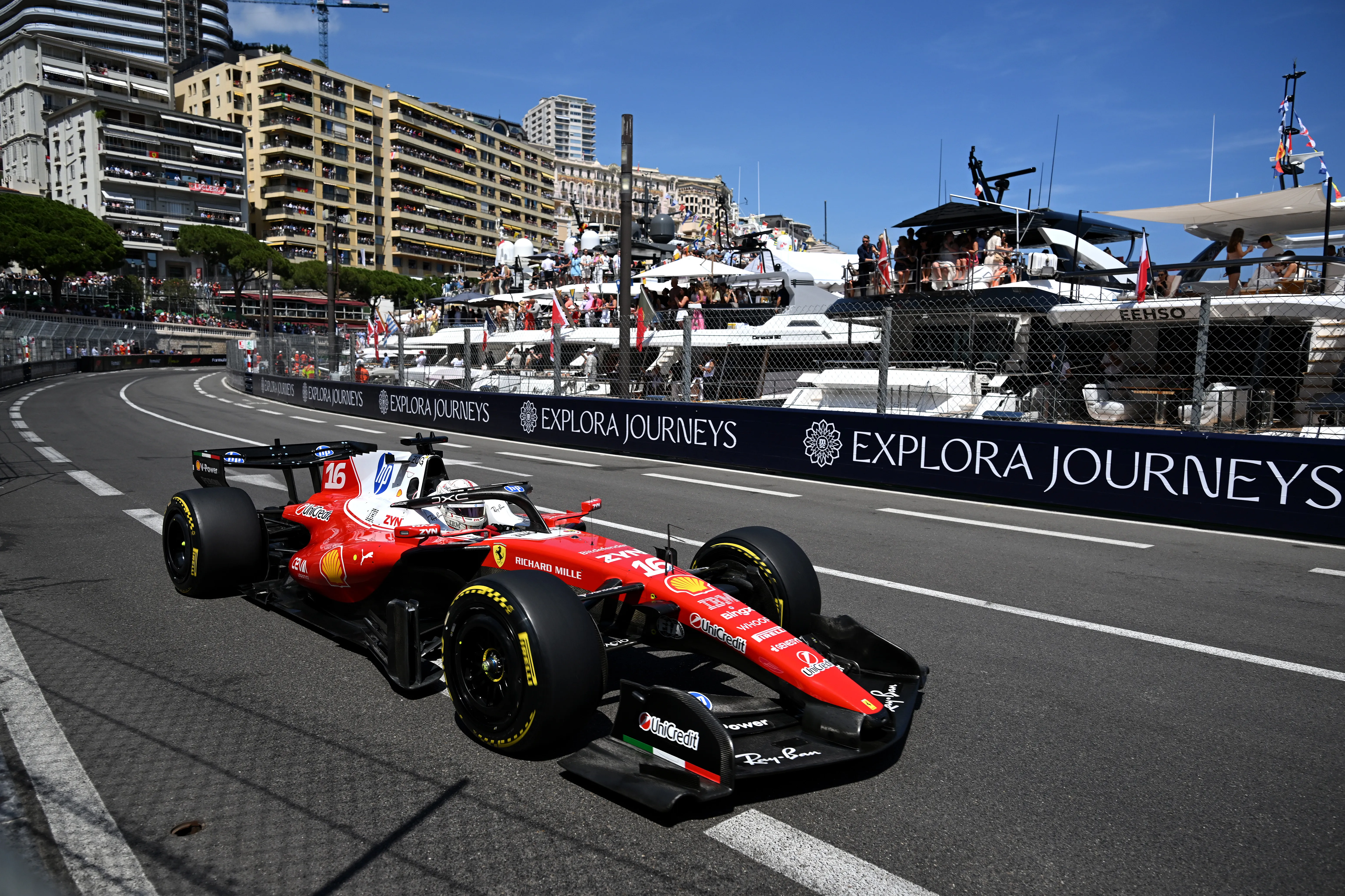 MONTE-CARLO, MONACO – JUNE 07: Charles Leclerc of Monaco driving the (16) Scuderia Ferrari SF-26 on track during the F1 Grand Prix of Monaco at Circuit de Monaco on June 07, 2026 in Monte-Carlo, Monaco. (Photo by Manuel Eletto/Getty Images)