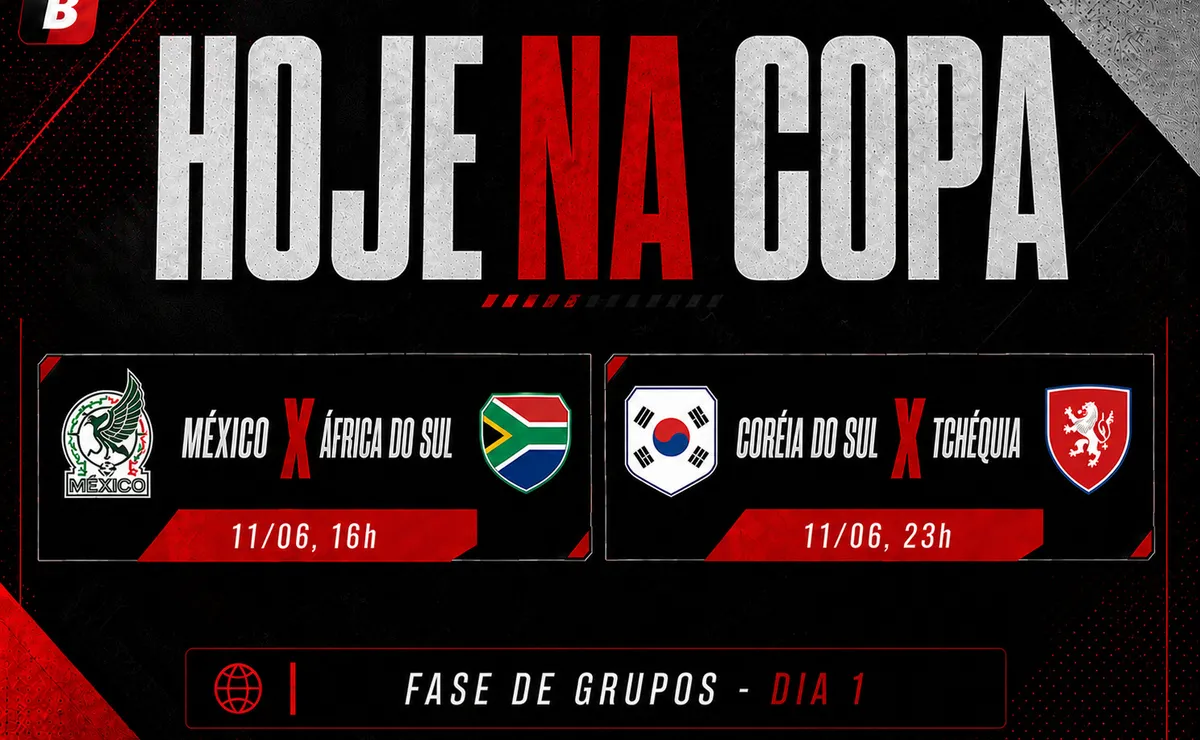 México X África do Sul marcam estreia da Copa do Mundo 2026; veja horários e onde assistir ao vivo