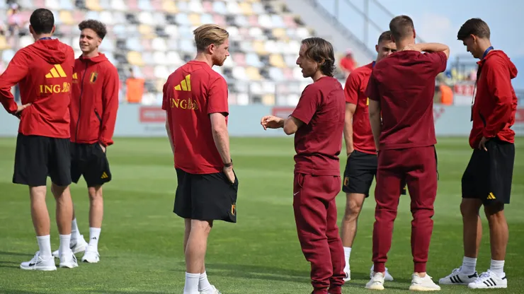 Croatas antes da partida amistosa internacional entre Croácia e Bélgica. (Photo by Jurij Kodrun/Getty Images)