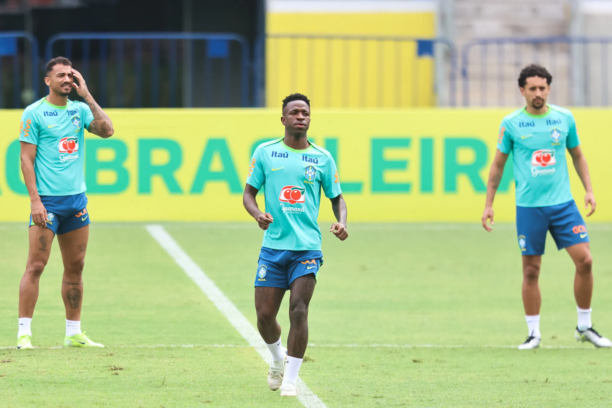 PA – BELEM – 13/11/2024 – SELECAO BRASILEIRA, TREINO – Vinicius Jr jogador do Selecao Brasileira durante treino no estadio Mangueirao. Foto: Fernando Torres/AGIF