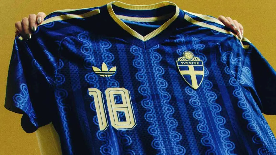 Camisa reserva da Suécia. Foto: Divulgação/Adidas