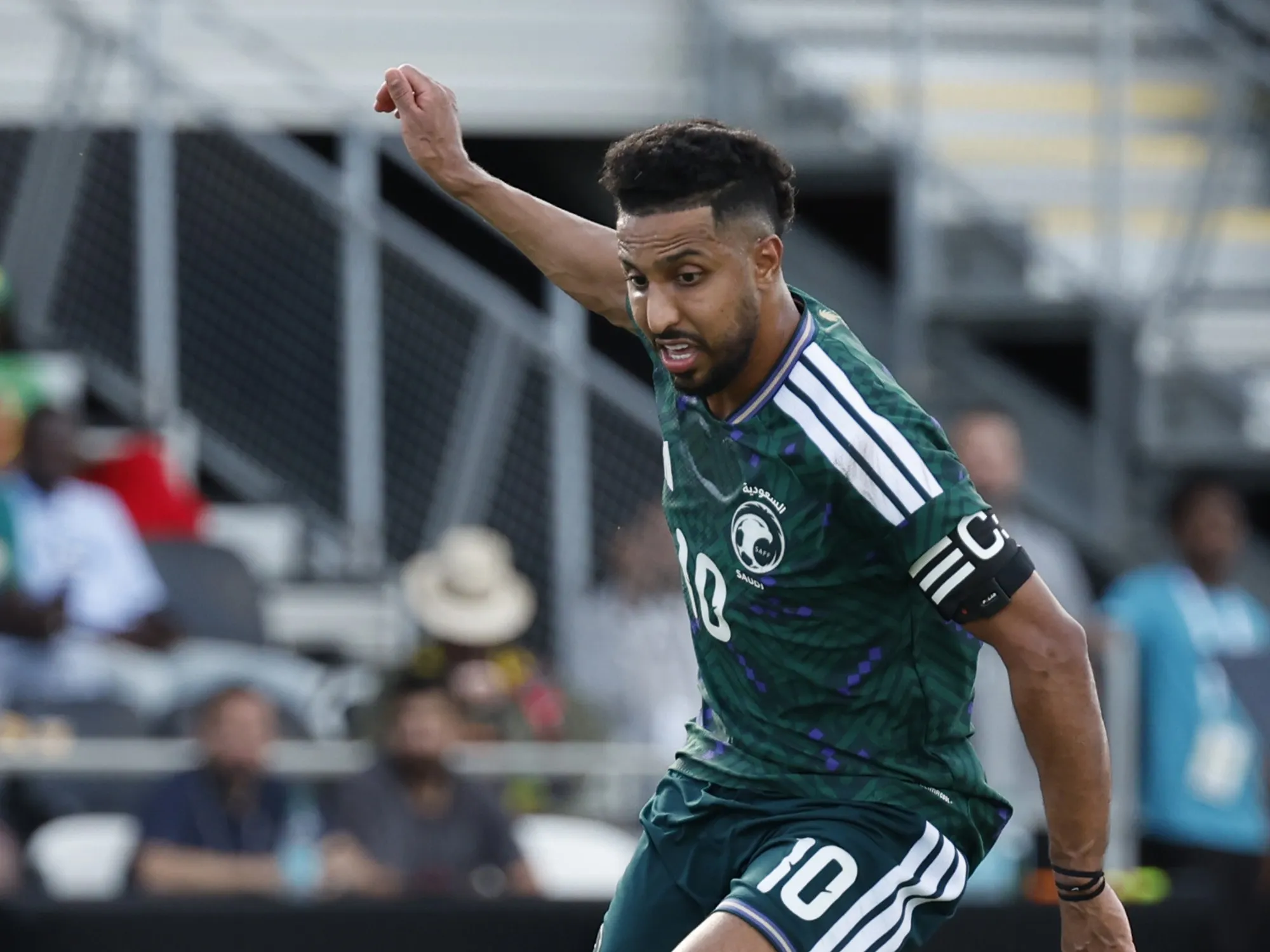 Camisa principal da Arábia Saudita. Foto: Ronald Cortes/Getty Images