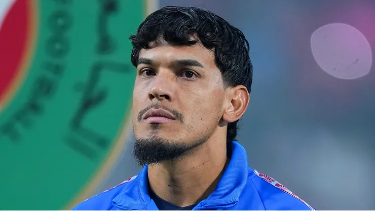 Gustavo Gómez durante partida amistosa contra o Marrocos