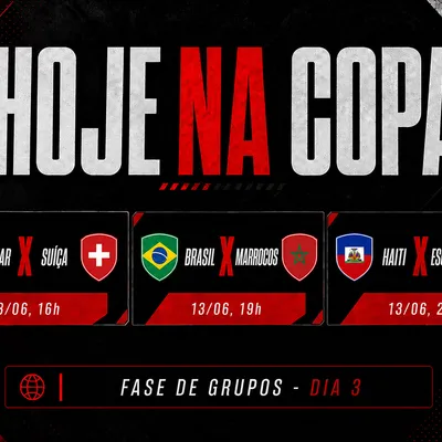 Brasil encara Marrocos no principal jogo do dia