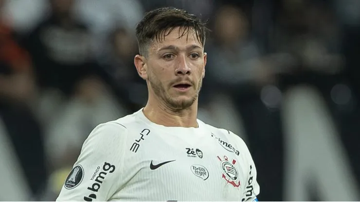 SP - SAO PAULO - 27/05/2026 - COPA LIBERTADORES 2026, CORINTHIANS X PLATENSE - Rodrigo Garro jogador do Corinthians durante partida contra o [EQUIPE 2] no estadio Arena Corinthians pelo campeonato Copa Libertadores 2026. Foto: Joisel Amaral/AGIF