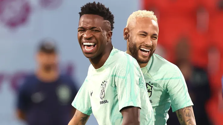 Dupla durante treino, em 2022. Photo by Alexander Hassenstein/Getty Images