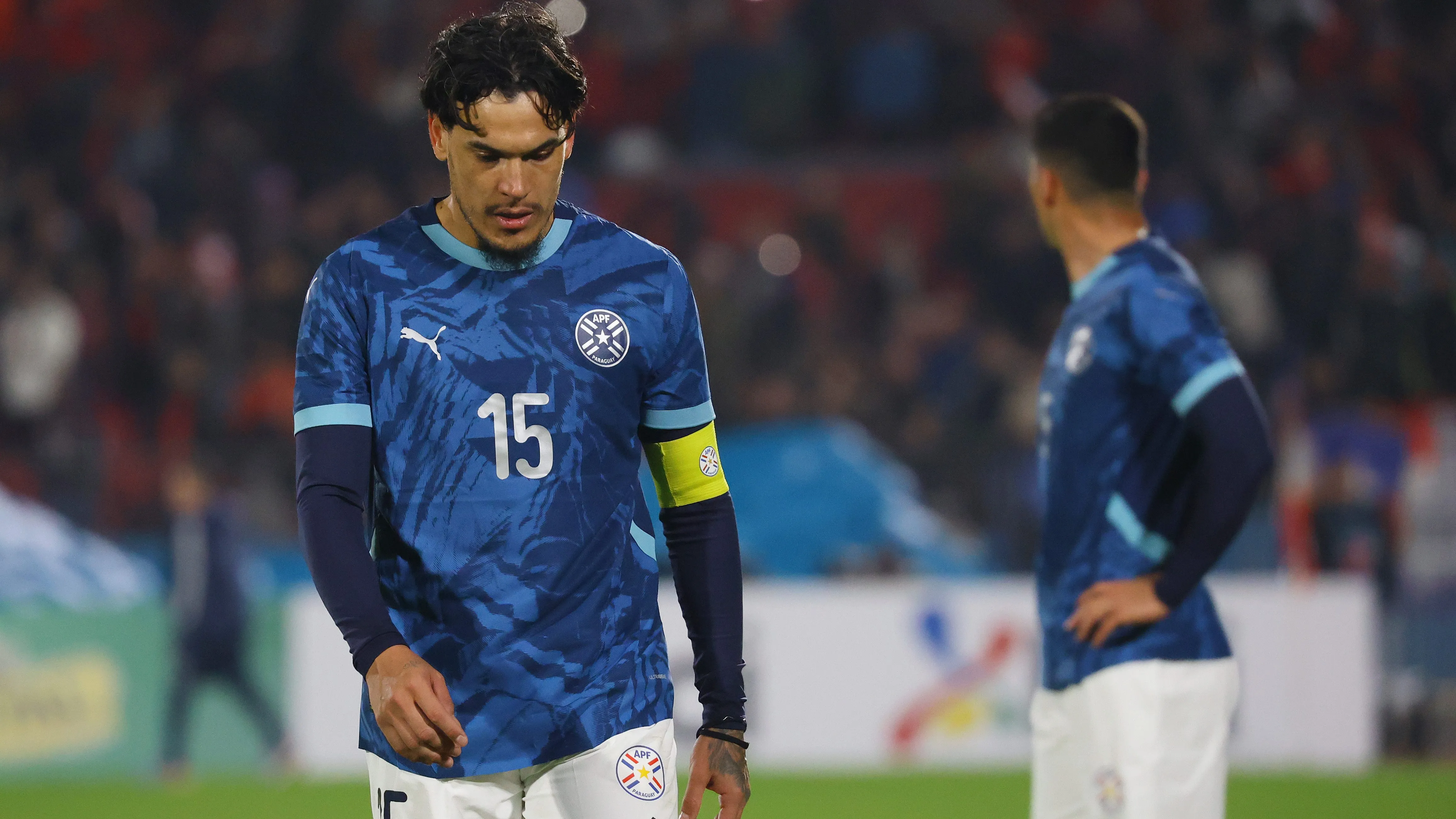 Gustavo Gómez é fortemente criticado por desempenho em Estados Unidos x Paraguai. (Photo by Marcelo Hernandez/Getty Images)