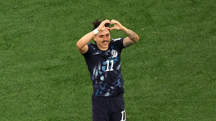 Maurício durante comemoração do gol em Los Angeles