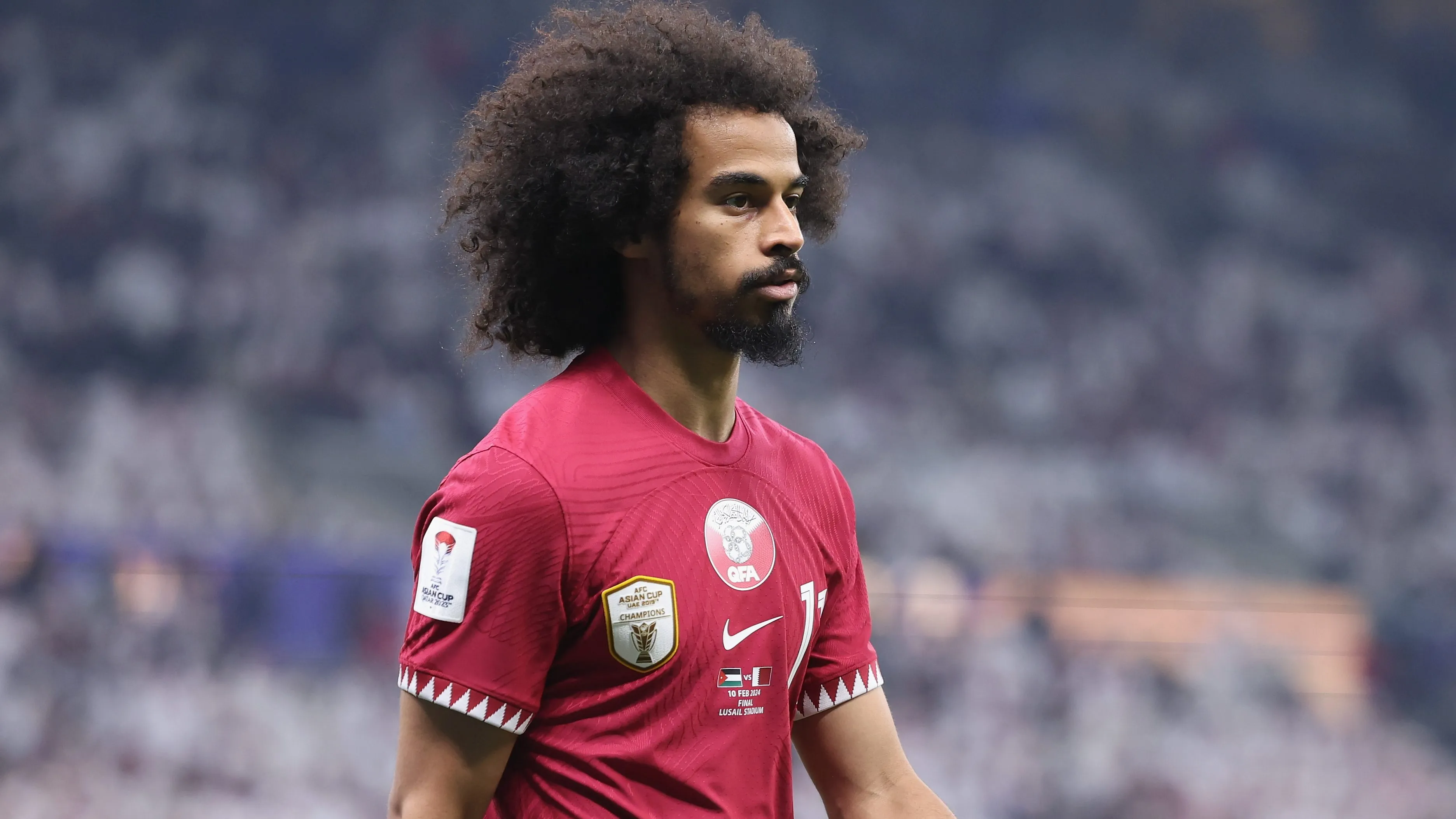 Akram Afif. (Photo by Lintao Zhang/Getty Images)