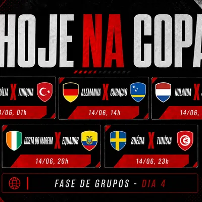 Alemanha e Holanda estreiam em domingo movimentado