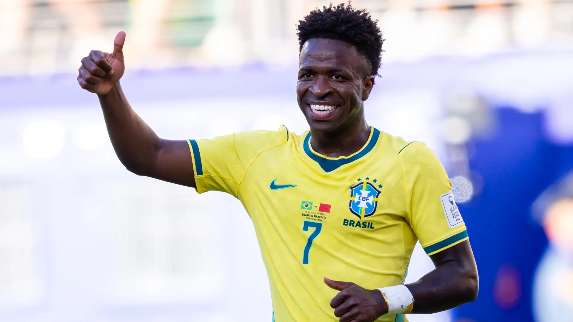 Vini Jr. foi o destaque do Brasil contra o Marrocos – Foto: Rodolfo Buhrer/AGIF