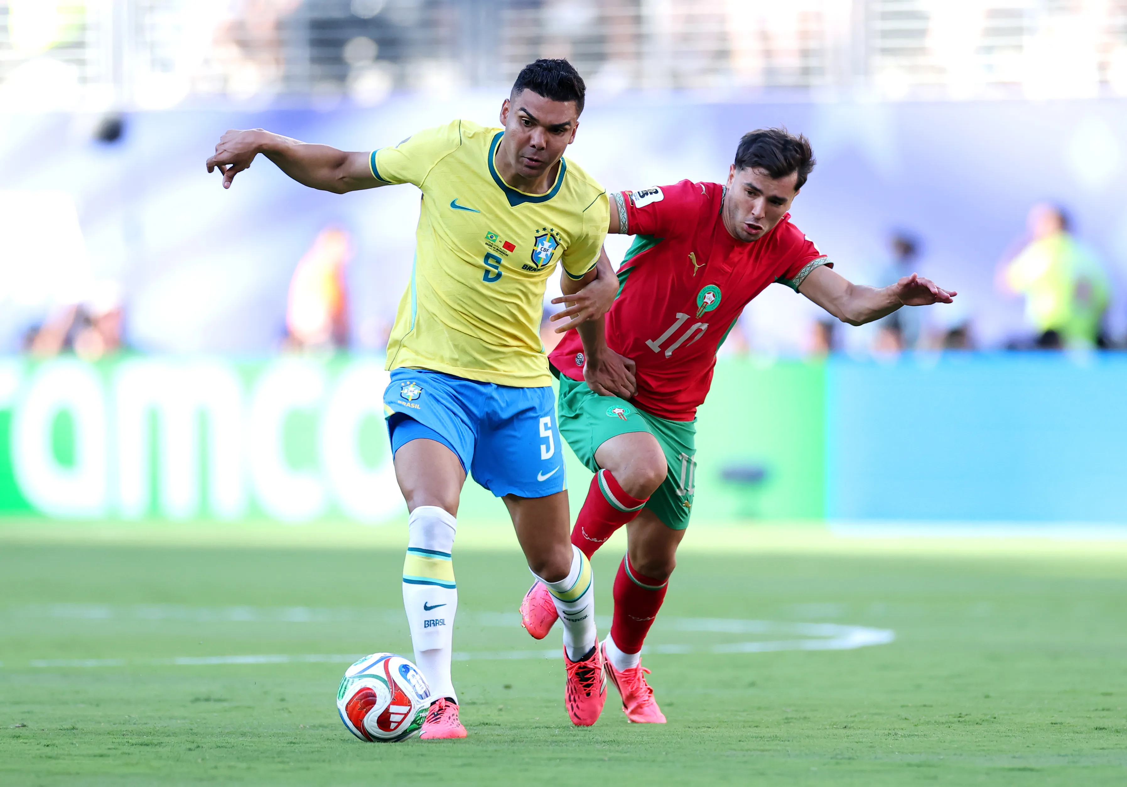 Casemiro durante a partida contra o Marrocos. Foto: Kevin C. Cox/Getty Images