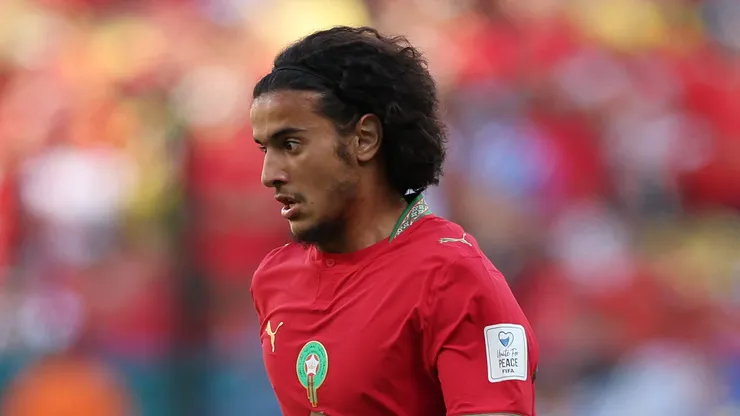Bouaddi em partida contra o Brasil. (Photo by Darrian Traynor/Getty Images)