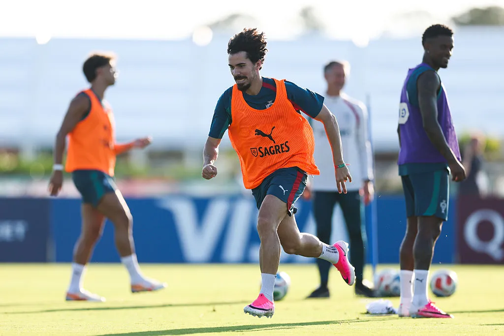 Vitinha durante treino pela seleção. Foto: Megan Briggs/Getty Images
