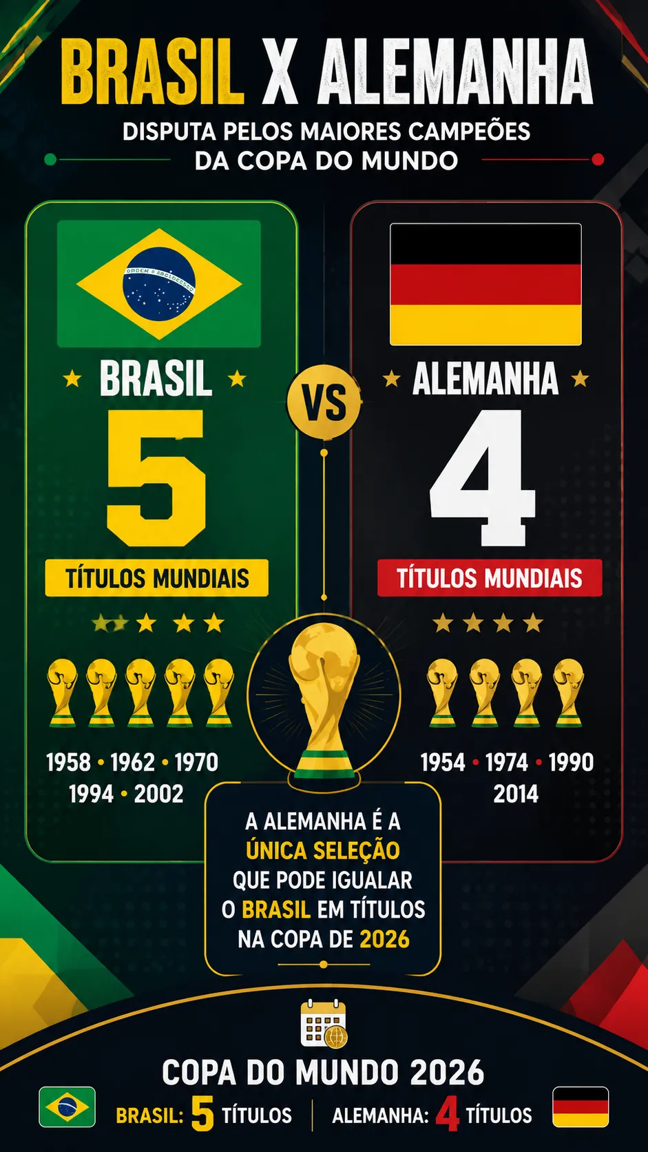 Infográfico Brasil e Alemanha