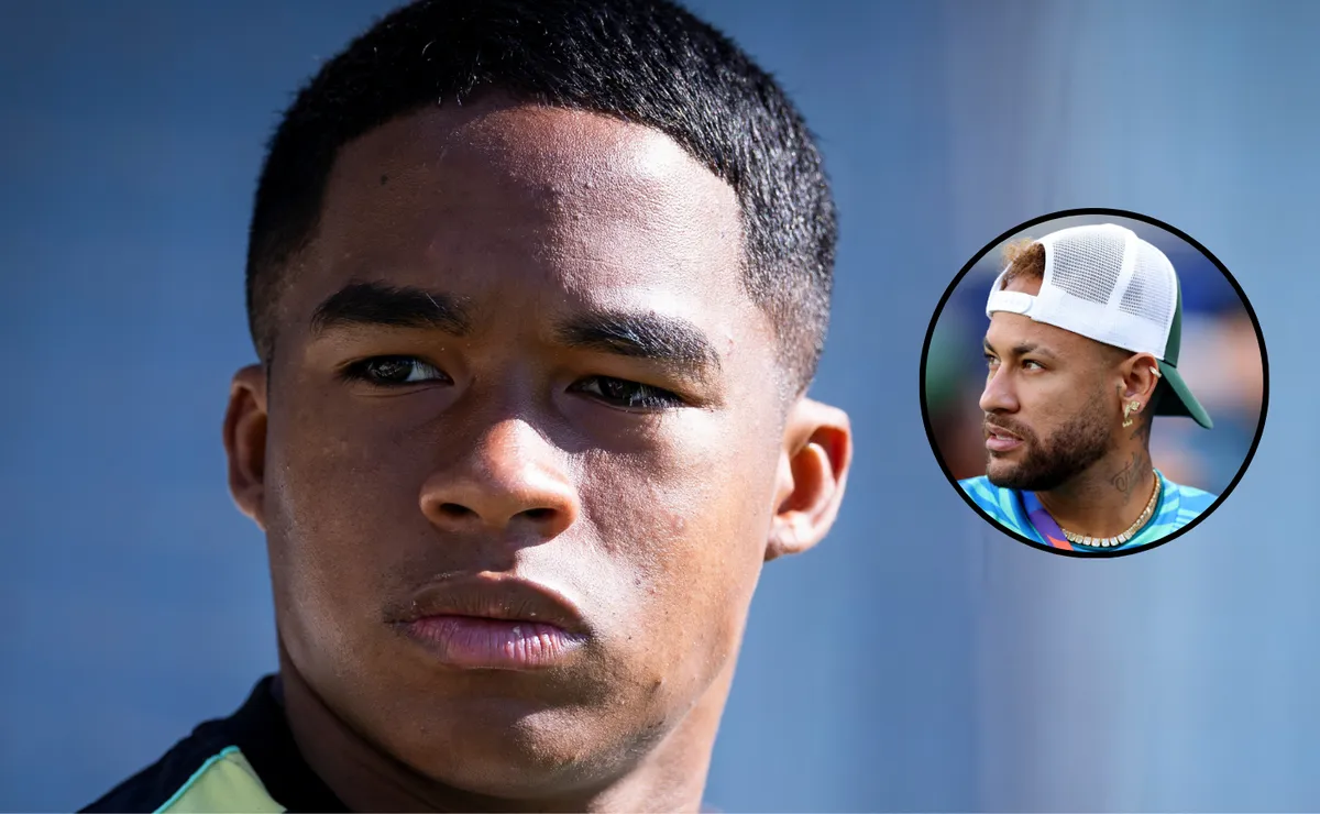 Câmeras flagram desabafo de Endrick para Neymar em Brasil x Marrocos: “Seu eu pudesse entrar”
