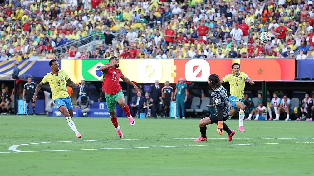 Gol do Marrocos contra o Brasil. Foto: Dan Mullan/Getty Images