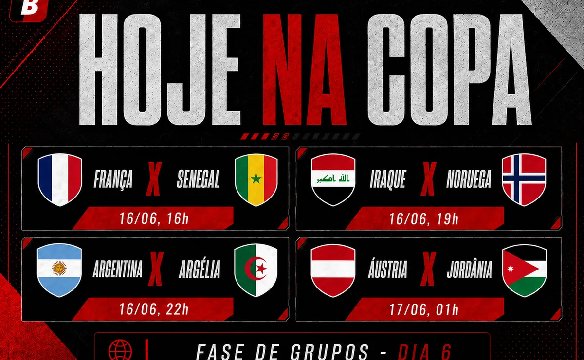 Argentina X Argélia marcam a rodada da Copa do Mundo 2026; veja horários e onde assistir ao vivo