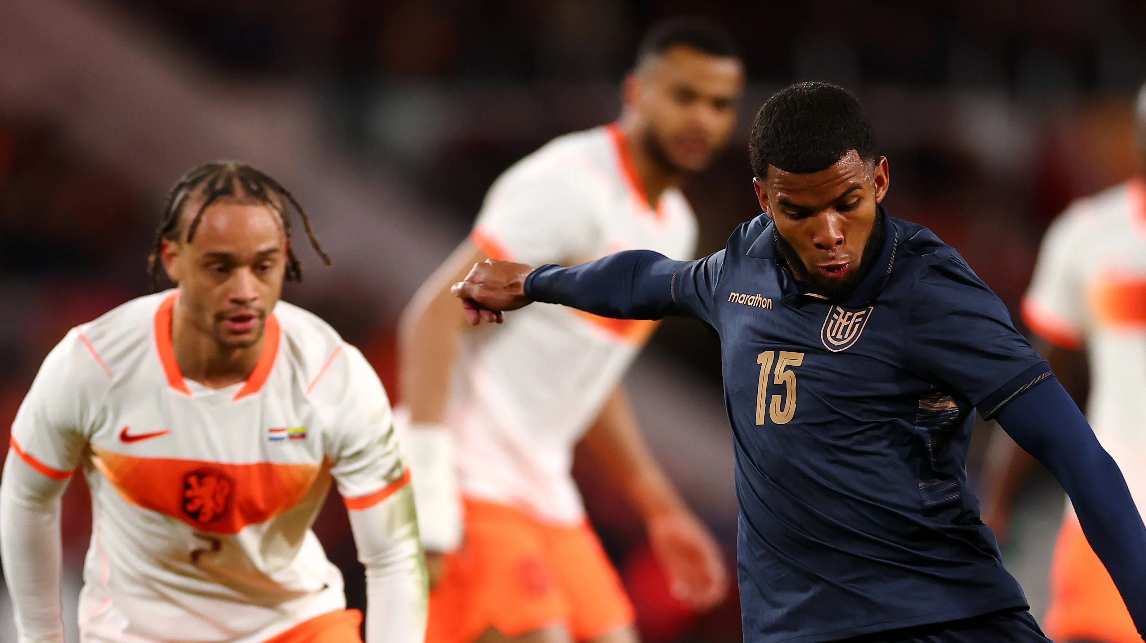 Foto: Mouhtaropoulos/Getty Images – Camisa 15 do Equador foi um dos destaques do jogo.