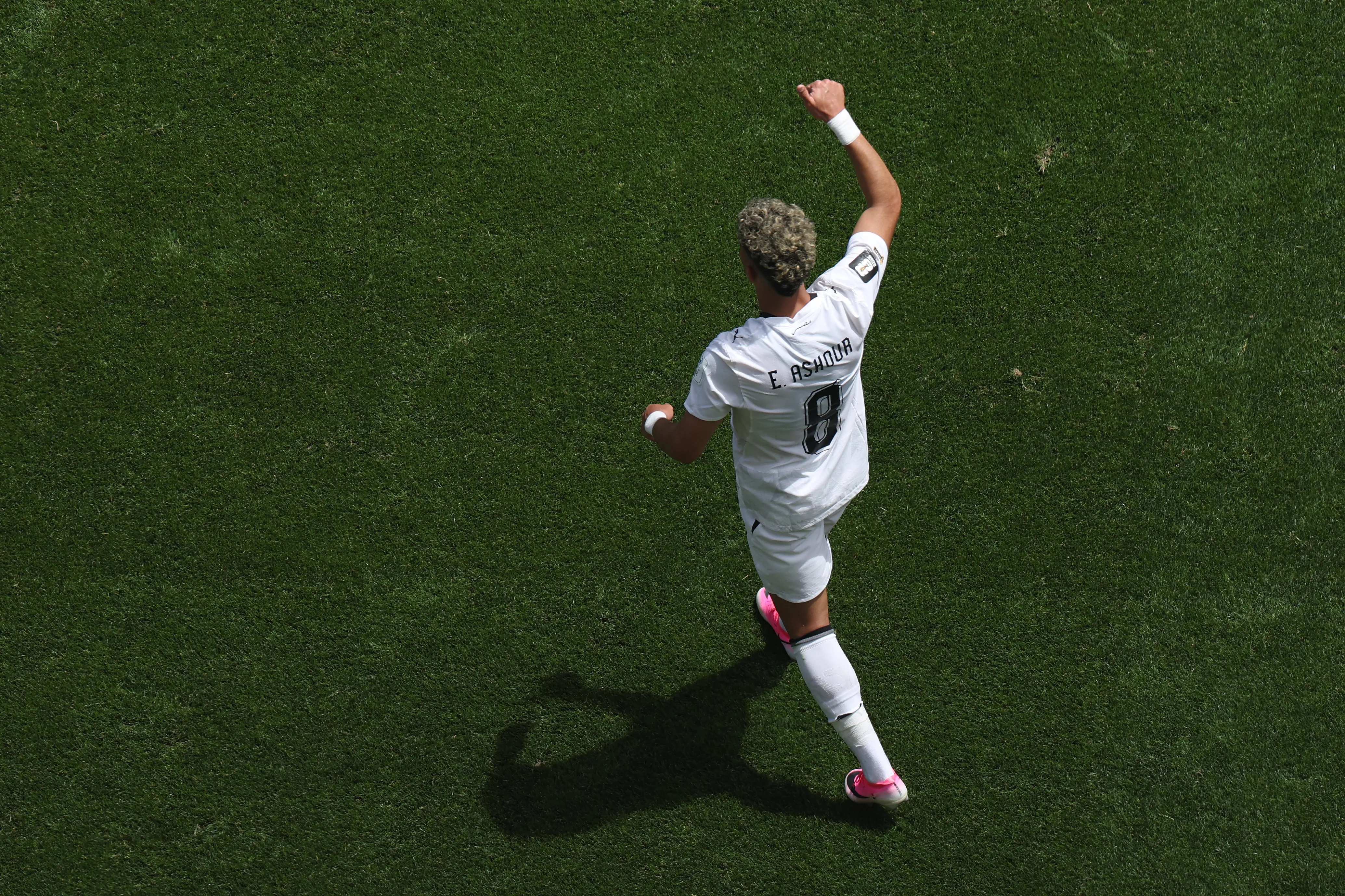 Foto: Emilee Chinn/Getty Images – Ashour comemorando gol dos egípcios.