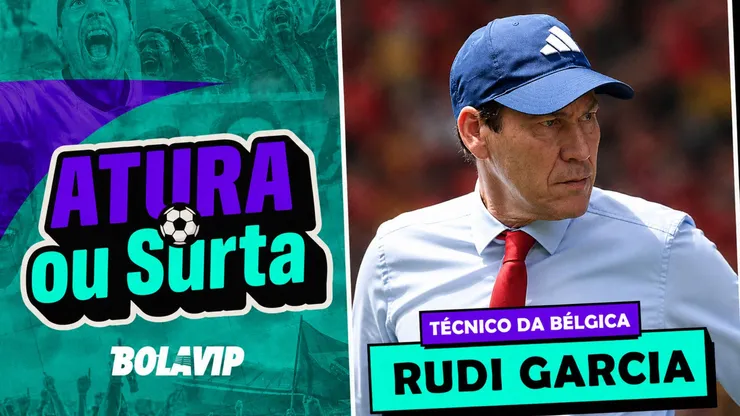 Rudi Garcia durante jogo da Copa. (Foto de Alex Grimm/Getty Images/Arte Bolavip Brasil.