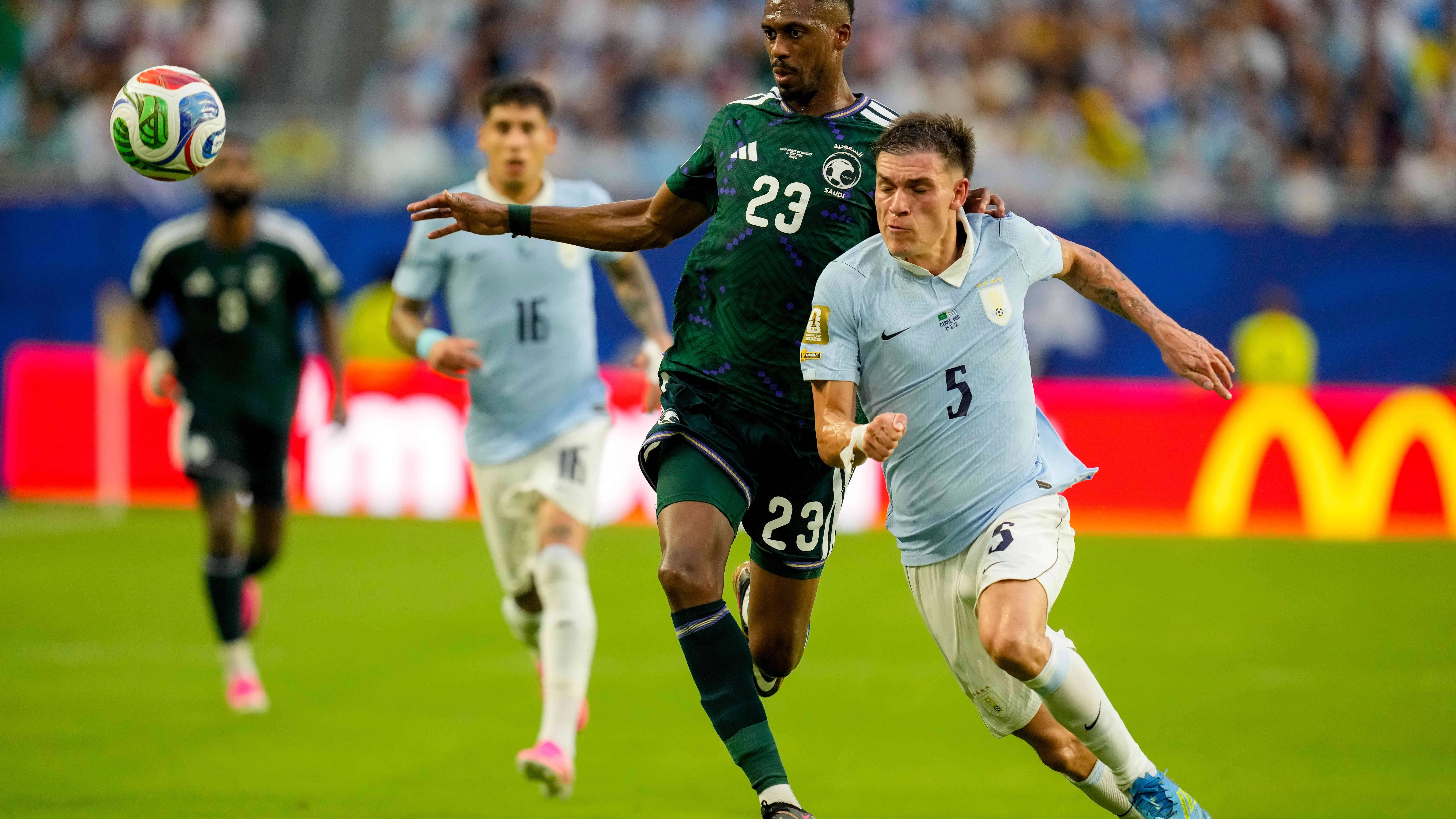 Uruguai X Arábia Saudita. Foto: Alex Gottschalk/IMAGO/DeFodi Images