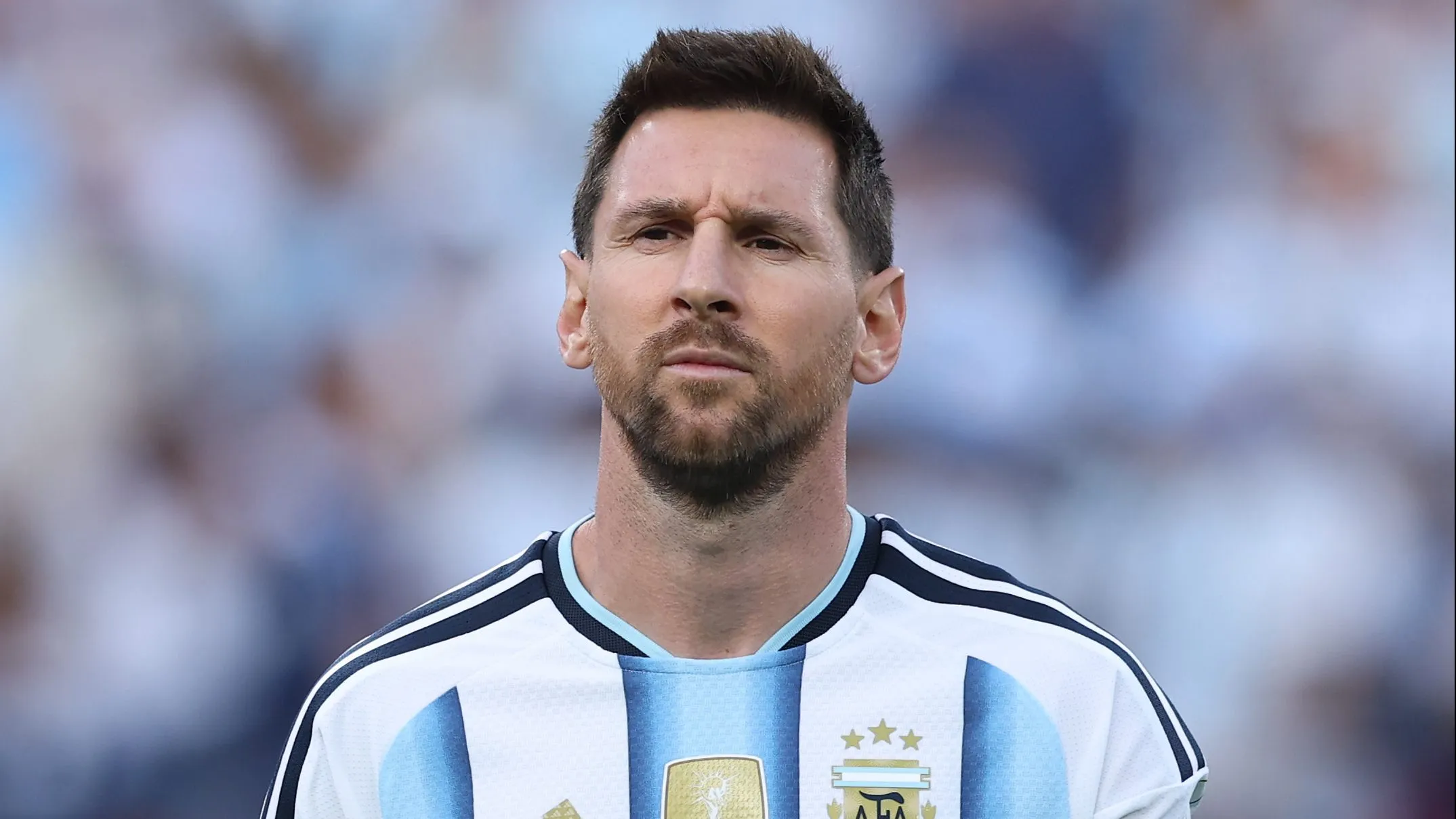 Messi antes da partida na Copa. Photo by Michael Steele/Getty Images