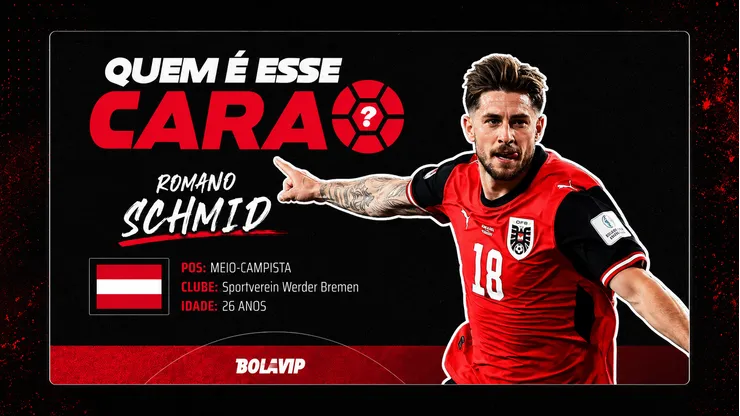 Romano Schmid comemora o primeiro gol de sua equipe durante a partida da Copa do Mundo de 2026 entre Áustria e Jordânia. Foto: Richard Heathcote/Getty Images