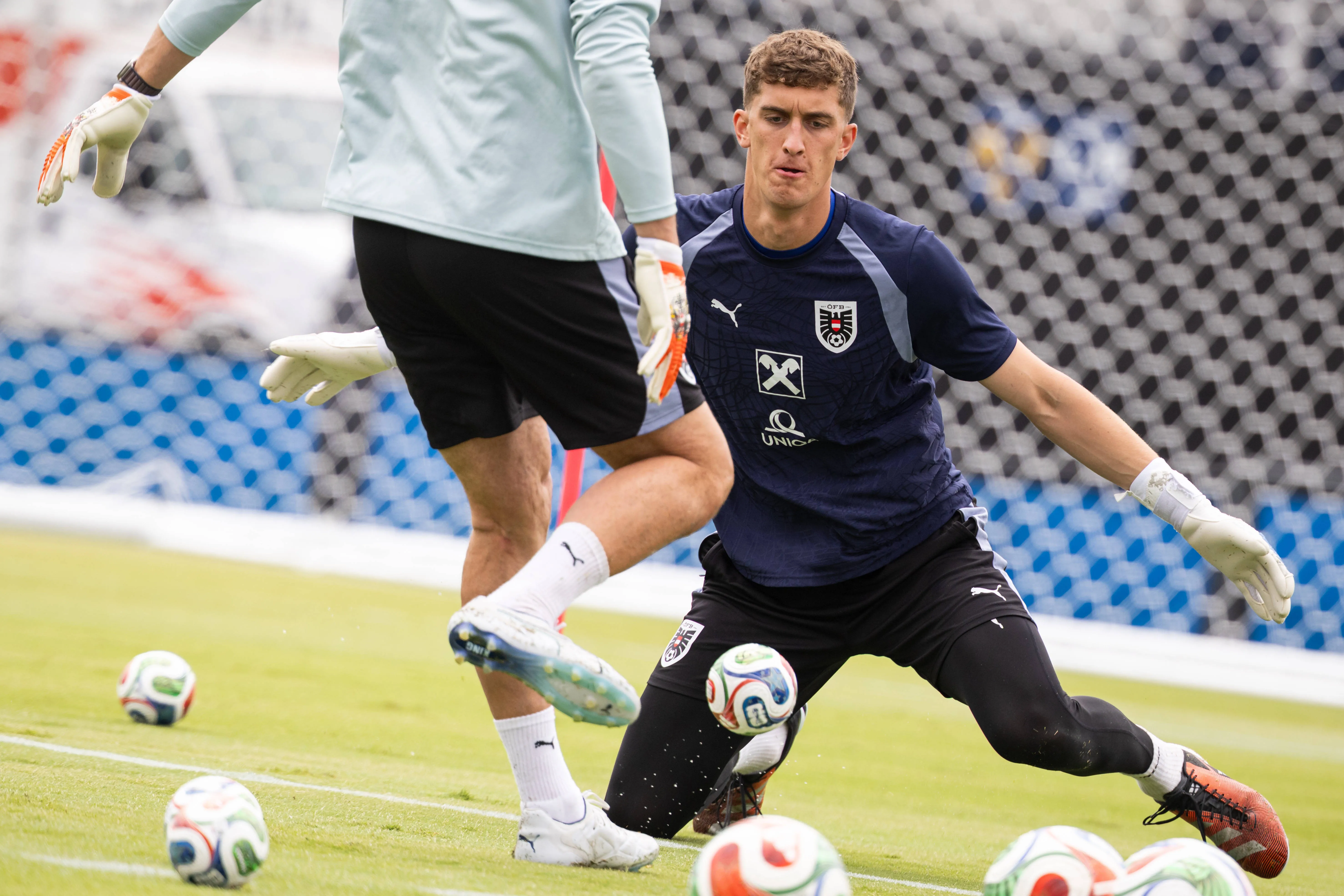 Wiegele durante treinamento da Áustria para a estreia na Copa do Mundo – Foto: IMAGO / GEPA pictures