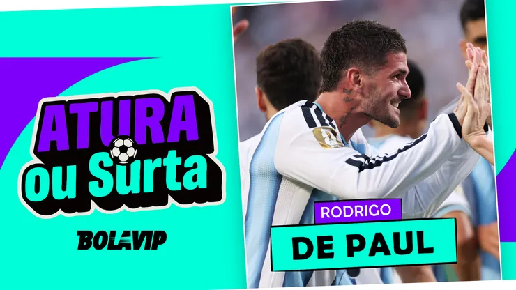 Rodrigo De Paul comemorando gol com Messi