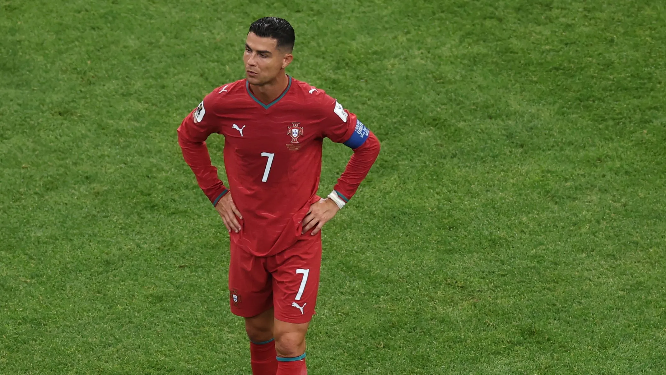 Cristiano Ronaldo tem atuação abaixo em empate de Portugal com Congo – Foto: Lars Baron/Getty Images