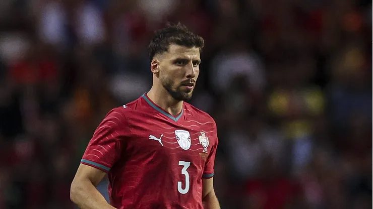 LEIRIA, PORTUGAL - JUNE 10: Ruben Dias of Portugal during the International Friendly match between Portugal and Nigeria at Estadio Dr Magalhaes Pessoa on June 10, 2026 in Leiria, Portugal. (Photo by Carlos Rodrigues/Getty Images)