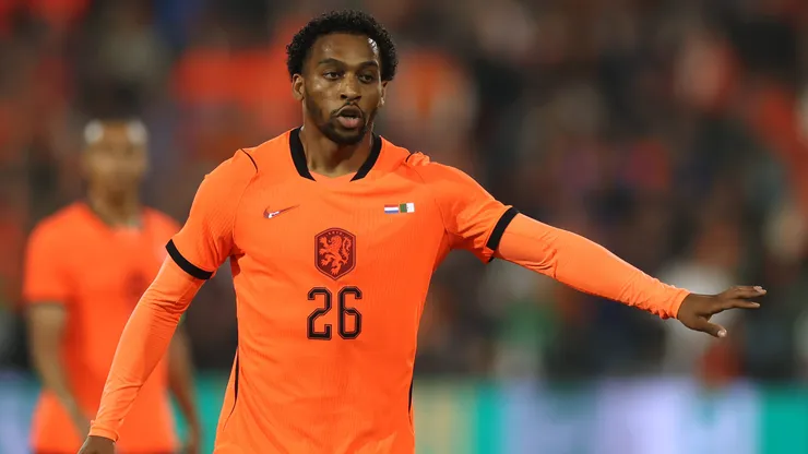 ROTTERDAM, NETHERLANDS - JUNE 03: Quinten Timber of Netherlands in action during the international friendly match between Netherlands and Algeria at De Kuip on June 03, 2026 in Rotterdam, Netherlands. (Photo by Dean Mouhtaropoulos/Getty Images)